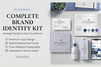design a business logo, brand identity with branding kit