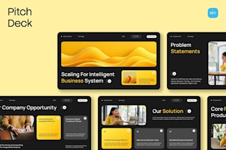 design pitch deck design, investor pitch deck, presentation , power point design