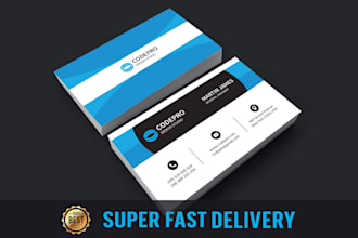 design professional modern and double sided business card