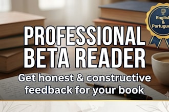 be your professional beta reader for your book or manuscript