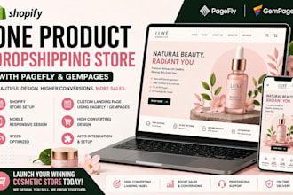 build shopify dropshipping one product store landing page with pagefly  gempages