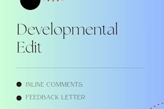 do a developmental edit of your story