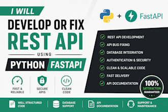 develop or fix rest API using python fastapi