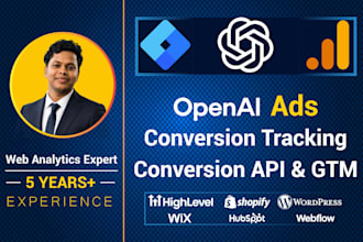 setup chatgpt openai ads pixel conversion tracking with google tag manager