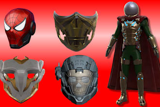 sculpt 3d cosplay armor design prop 3d helmet 3d mask 3d print and paint