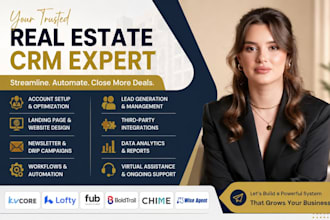 set up real estate crm lofty crm, boldtrail, kvcore, gohighlevel, follow up boss