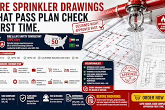 design fire sprinkler system per nfpa 13, 13d, 13r cbc fire alarm