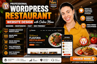 design a professional wordpress website for your resturant with online menu