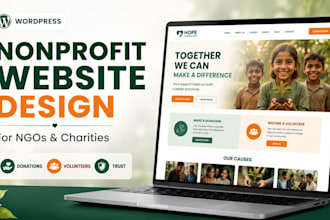 design a nonprofit website for ngos and charities  in wordpress