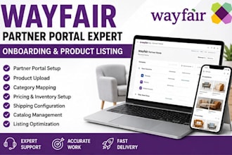 onboard your products to wayfair partner portal and manage listings