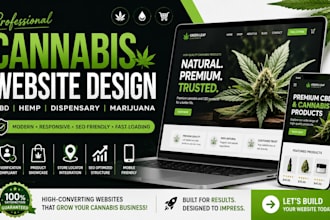 design a professional cannabis, cbd, hemp, dispensary and marijuana website