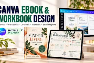 canva ebook design, redesign workbook, journal design, canva workbook design