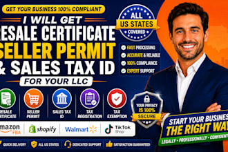 get resale certificate seller permit and sales tax id for your llc