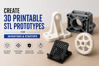 create 3d printable stl prototypes for inventors and startups