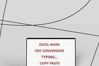 do data entry,typing and PDF to word or exel conversion