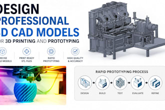 design professional 3d cad model for 3d printing and prototyping