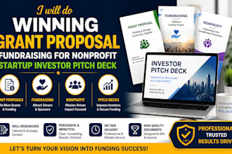 do winning grant proposal fundrasing for nonprofit startup investor pitch deck