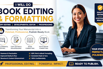 do professional book editting formatting copy editing and prooreading