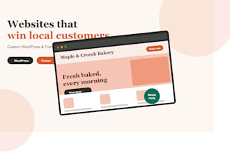 build a custom small business website on wordpress or framer