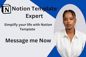 design a custom notion template, dashboard, and workspace
