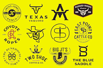 do custom cattle brand, western farm ranch logo design