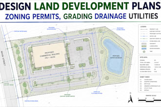 design land development plans, zoning permits, grading drainage utilities