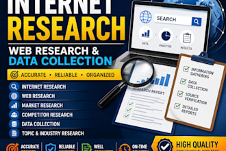 do internet research, web research, and data collection