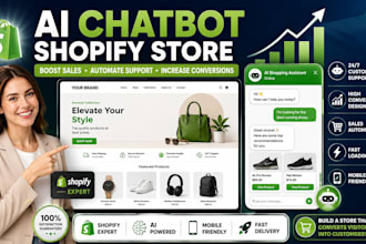 build ai chatbot powered shopify ecommerce store website that converts