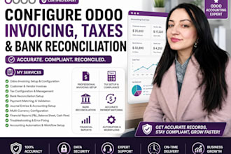 set up odoo invoicing, taxes and bank reconciliation