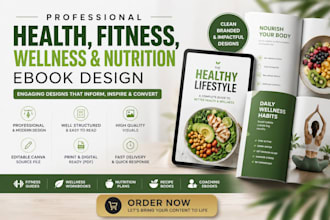design canva health fitness ebook wellness mindfulness nutrition ebook