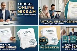 conduct your online nikah ceremony and provide marriage certificate