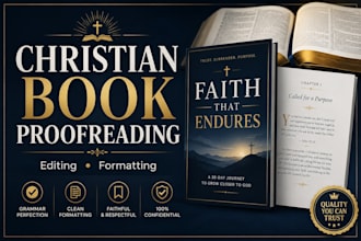 do christian book proofreading,christian book editor, christian book formatting
