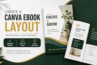 create a canva ebook layout that looks professional and readable