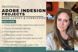 do adobe indesign project, manuscript formatting and interior layout design