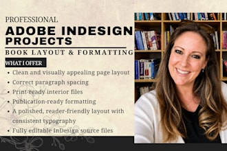 do adobe indesign project, manuscript formatting and interior layout design