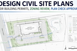 design civil site plans for building permits, zoning review, plan check approval