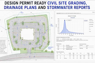 design permit ready civil site grading, drainage plans and stormwater reports