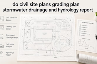 design permit ready civil site grading, drainage plans and stormwater reports