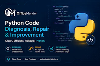 diagnose and fix your python code bugs