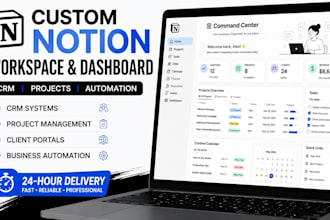 build a custom notion template notion dashboard notion workspace and automations