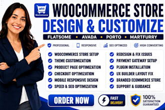 design customise wordpress woocommerce store with flatsome avada porto martfurry