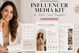 design epk, media kit, press kit, speaker kit one sheet rate card in 24hrs
