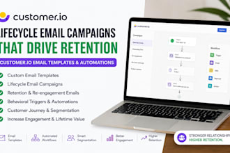 create customer,io email template lifecycle email campaign retention emails