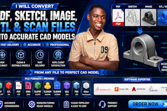 convert PDF, sketch, image, stl, and scan files into accurate cad models