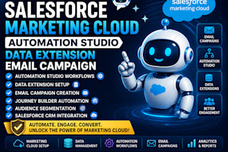 build salesforce marketing cloud automation studio data extension email campaign