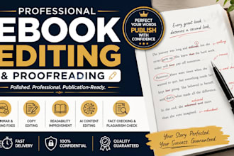 professionally edit, proofread and polish your ebook for publication