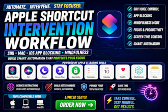 build apple shortcut intervention workflow siri mac ios app blocking mindfulness