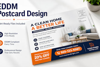 design eddm rack postcards direct mail door hanger flyer for local businesses