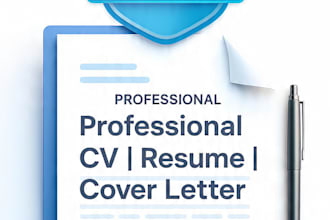 write professional cv resume and cover letter for jobs