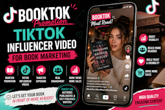 do booktok promotion and tiktok influencer video for book marketing